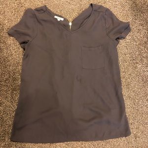 Grey, short sleeve blouse